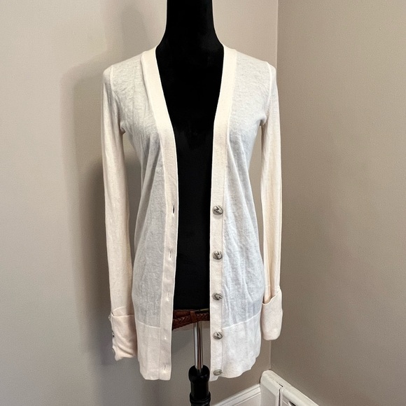 Club Monaco Cream Cashmere Cardigan sz XS - Picture 6 of 13